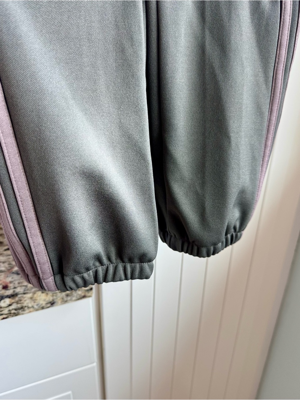 Adidas Yeezy Calabasas Track Pants Gray Mauve Striped Joggers XS - Picture 6 of 11